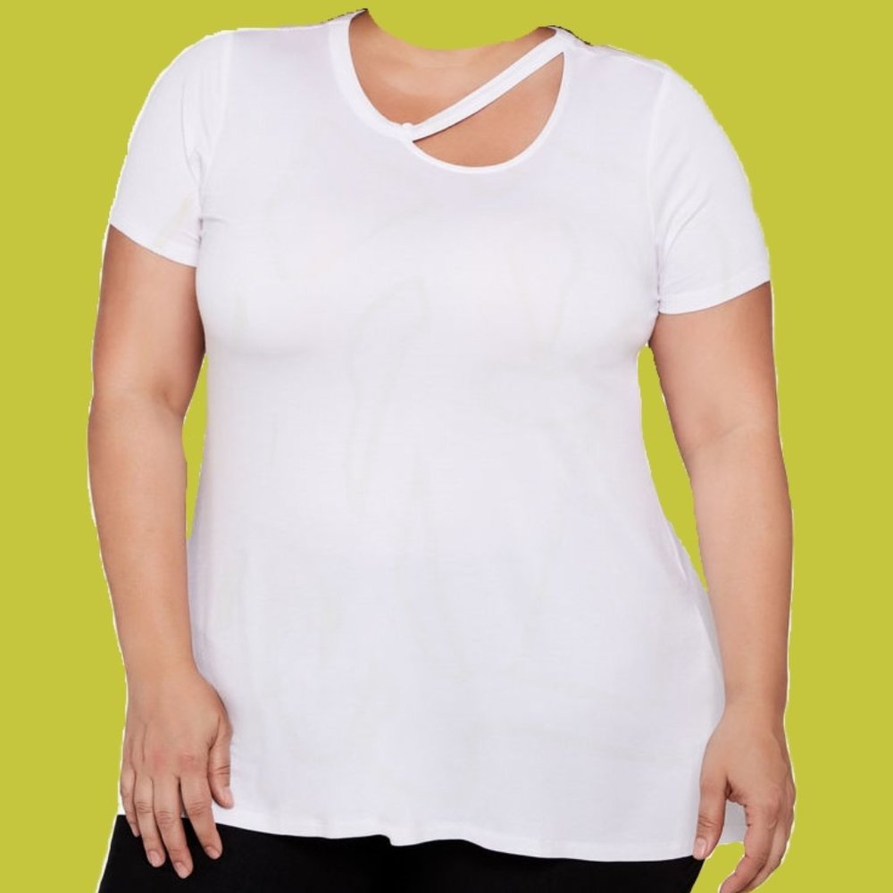 SALE Ashley Stewart Plus Size Shirt Size 18 20 Short Sleeve Blouse 18W 20W - NEW - Picture 3 of 3